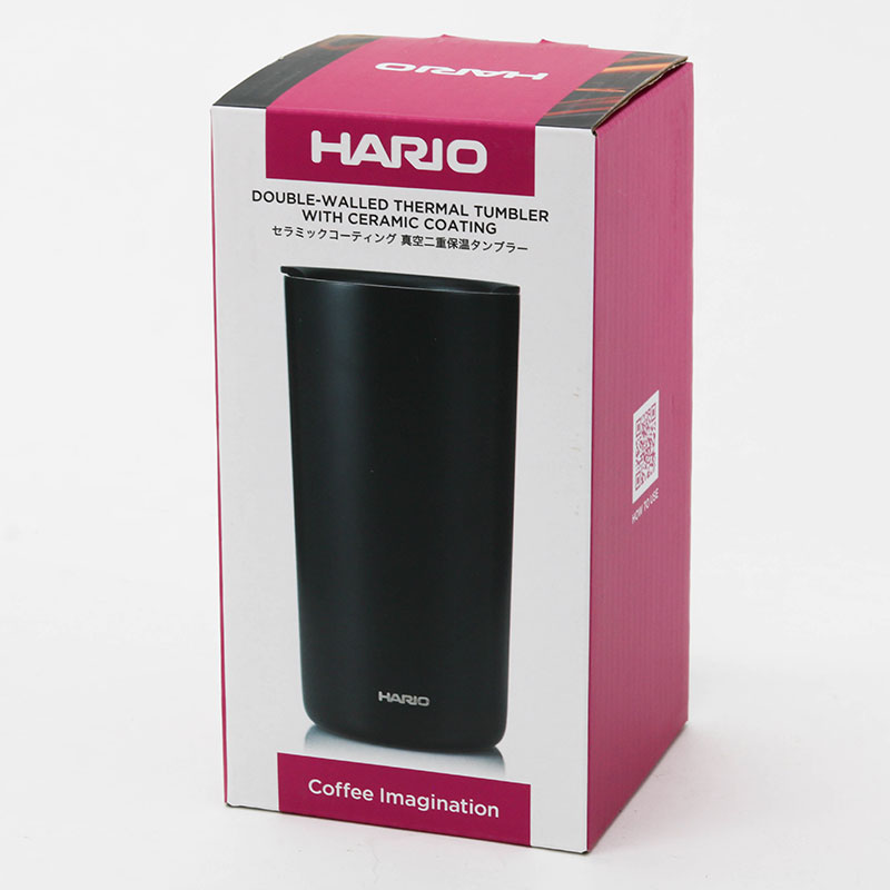 Ly giữ nhiệt inox 2 lớp phủ gốm cao cấp Hario 350ml CTF-350-B (Đen) thương hiệu HARIO