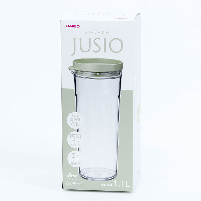 Bình đựng nước nhựa Tritan cao cấp BPA Free Hario Jusio 1.1L FPJ-11-SG thương hiệu HARIO