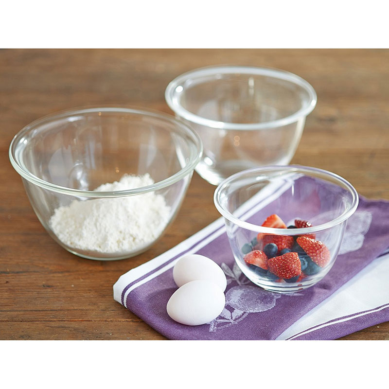 Tô thủy tinh chịu nhiệt Hario 2.2L Ø21cm MXP-220-BK, Dùng được lò vi sóng, lò nướng thương hiệu HARIO