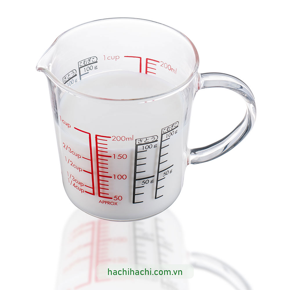 Ca đo lường thủy tinh Hario 200ml (CMJW−200) thương hiệu HARIO