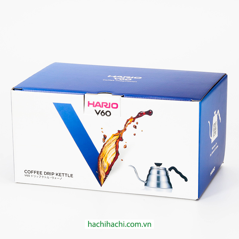 Ấm cổ ngỗng pha cà phê Hario 1L VKBR-100-HSV, inox 304 cao cấp, dùng được bếp từ thương hiệu HARIO