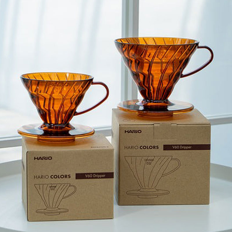 Phễu pha cà phê Nhật Bản Hario V60 VD-02-AB-EX (Màu hổ phách) 1-4 cups thương hiệu HARIO