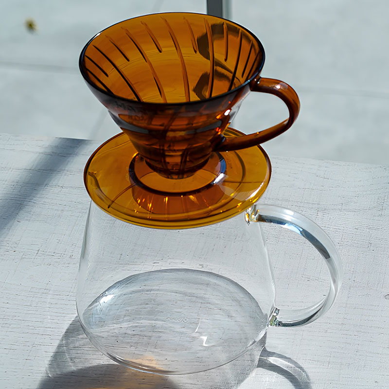 Phễu pha cà phê Nhật Bản Hario V60 VD-02-AB-EX (Màu hổ phách) 1-4 cups thương hiệu HARIO