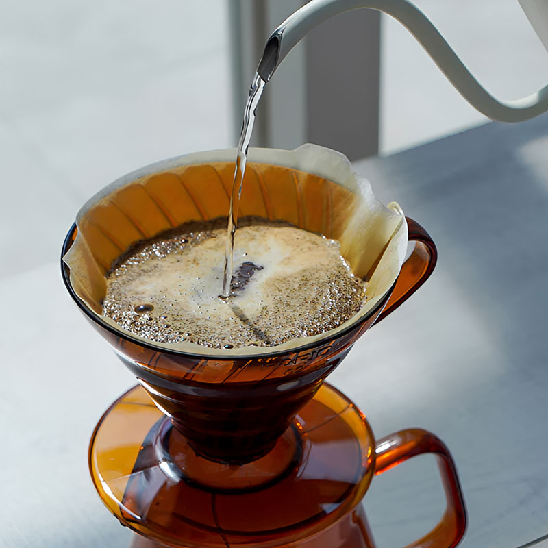 Phễu pha cà phê Nhật Bản Hario V60 VD-02-AB-EX (Màu hổ phách) 1-4 cups thương hiệu HARIO