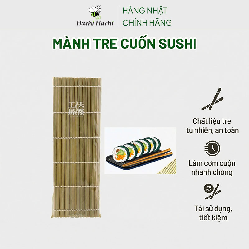 Mành tre cuốn Sushi Hayashi Imanity 27x27cm thương hiệu HAYASHI IMANITY