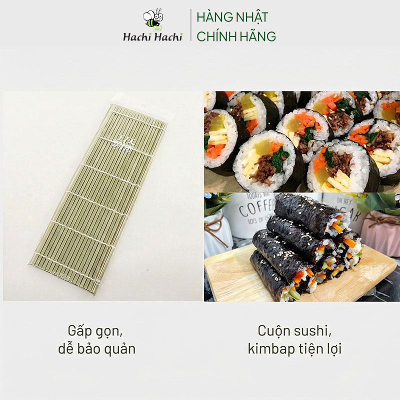 Mành tre cuốn Sushi Hayashi Imanity 27x27cm thương hiệu HAYASHI IMANITY