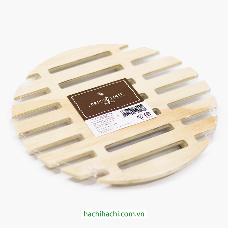 Miếng lót nồi, đế lót nồi, rế lót nồi bằng gỗ 18.3cm (Nhiều mẫu)-Giao mẫu ngẫu nhiên thương hiệu HAYASHI IMANITY