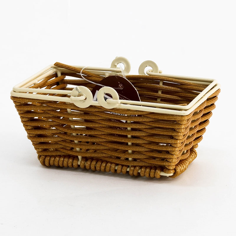 Rổ nhựa giả mây hình chữ nhật có quai xách 6.3x9.7cm (Nhiều mẫu)-Giao mẫu ngẫu nhiên thương hiệu HAYASHI IMANITY