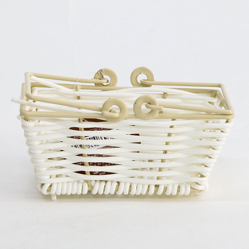 Rổ nhựa giả mây hình chữ nhật có quai xách 6.3x9.7cm (Nhiều mẫu)-Giao mẫu ngẫu nhiên thương hiệu HAYASHI IMANITY