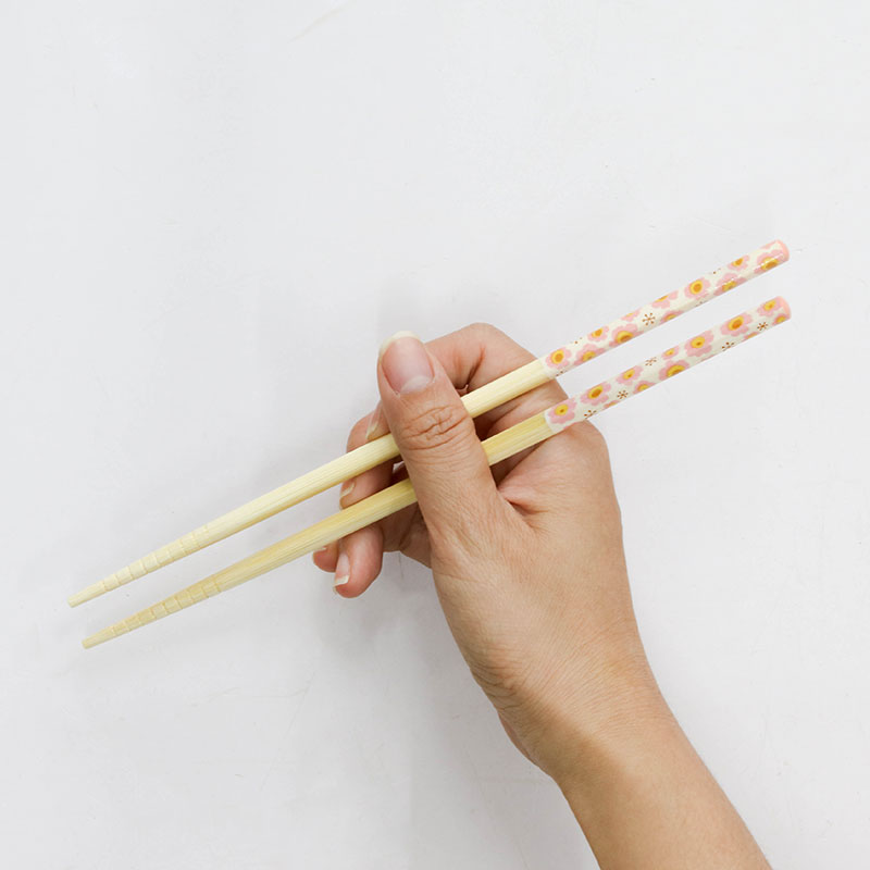 Đũa tre đầu nhọn chống trượt 22.5cm (5 đôi) (Họa tiết Bắc Âu) thương hiệu HAYASHI IMANITY