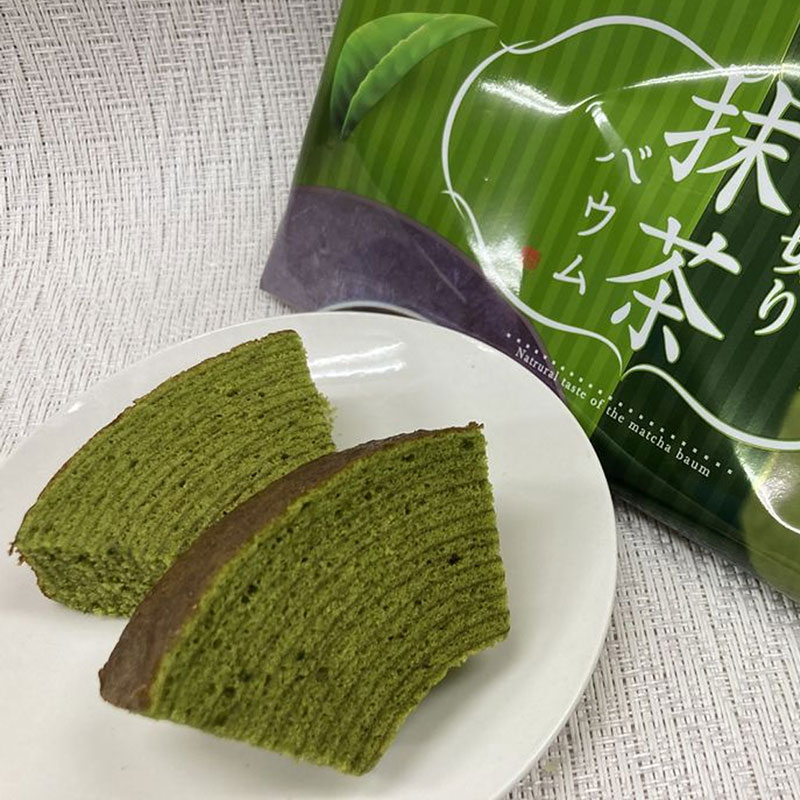 Bánh Baumkuchen trà xanh matcha Marukin 200g (8 cái)  thương hiệu MARUKIN FOOD