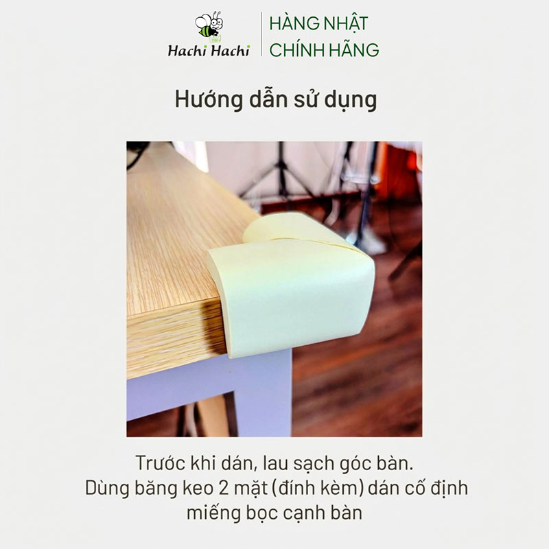 Miếng dán bọc cạnh bàn 5.5cm 4 cái, Kèm băng keo 2 mặt (Nhiều mẫu)-Giao mẫu ngẫu nhiên thương hiệu MARUKI