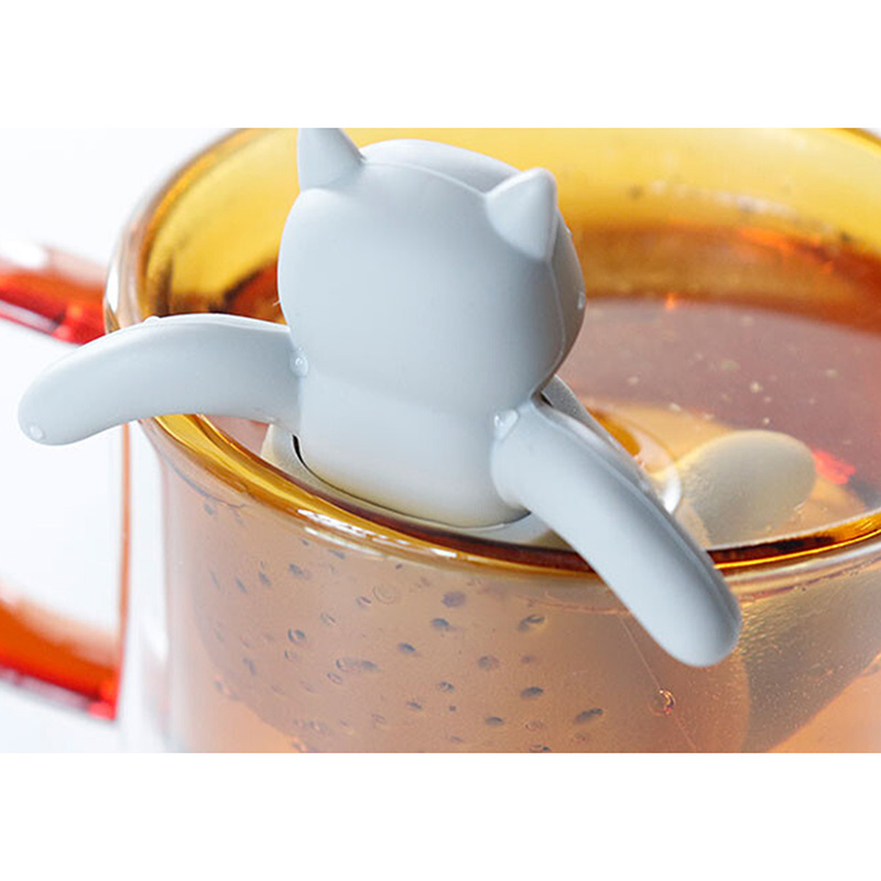 Dụng cụ lọc trà bằng silicone hình mèo Maruki (Nhiều mẫu)-Giao mẫu ngẫu nhiên thương hiệu MARUKI