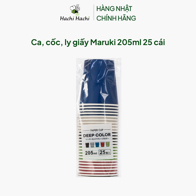 Ca, cốc, ly giấy Maruki 205ml 25 cái thương hiệu MARUKI