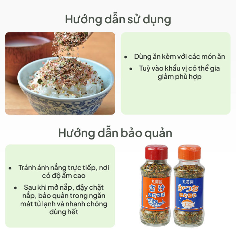 Gia vị rắc cơm cá hồi Marumiya 100g  thương hiệu MARUMIYA SHOKUHIN