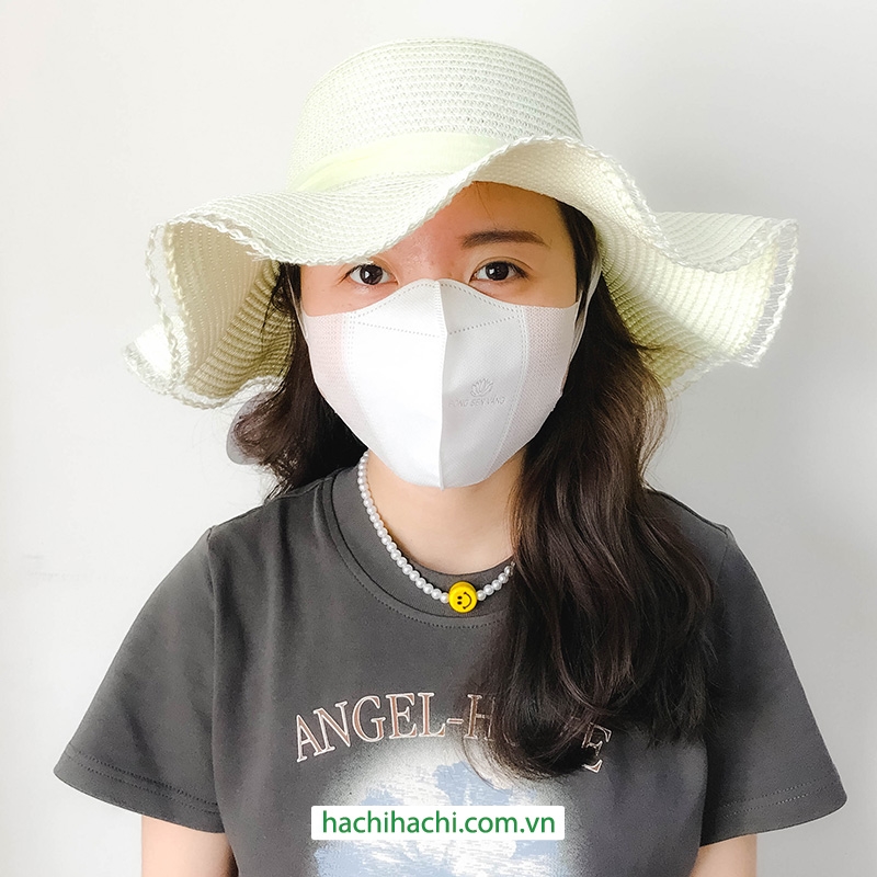 Nón rộng vành chống nắng, chu vi vòng đầu 56cm (Trắng kem) thương hiệu MATSUNO INDUSTRY