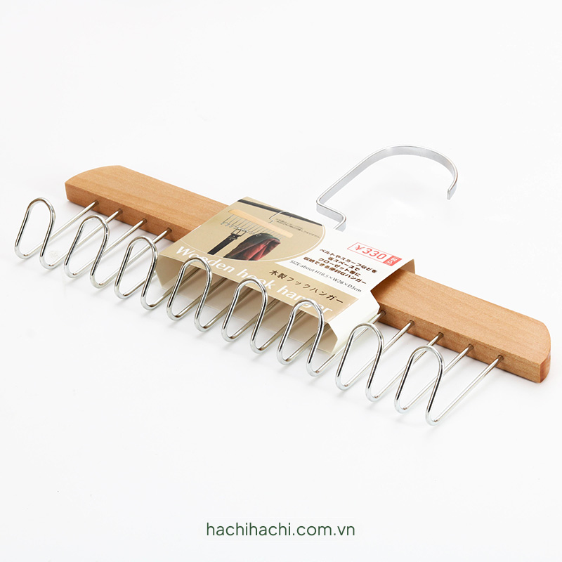 Móc treo đồ đa năng bằng gỗ 8 móc thương hiệu MATSUNO INDUSTRY