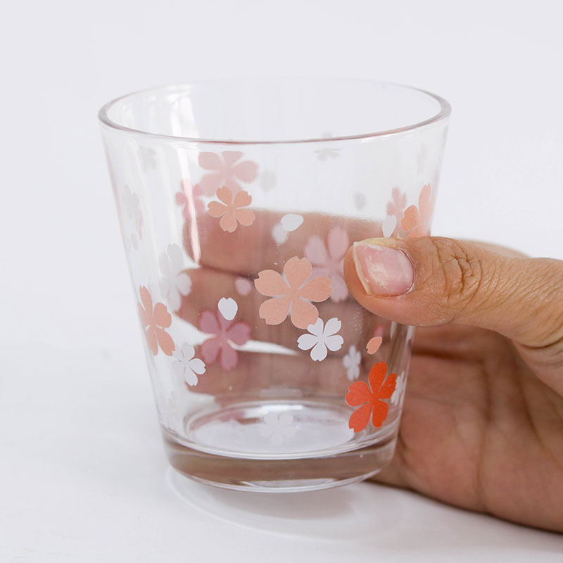 Ly thủy tinh họa tiết hoa anh đào Sakura 270ml (Nhiều mẫu)-Giao mẫu ngẫu nhiên thương hiệu MATSUNO INDUSTRY