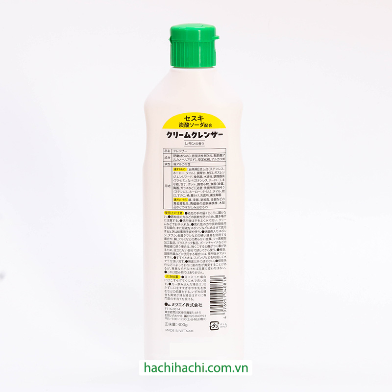 Kem tẩy rửa nhà bếp, nhà tắm Mitsuei Sesuki Soda hương chanh 400g thương hiệu MITSUEI
