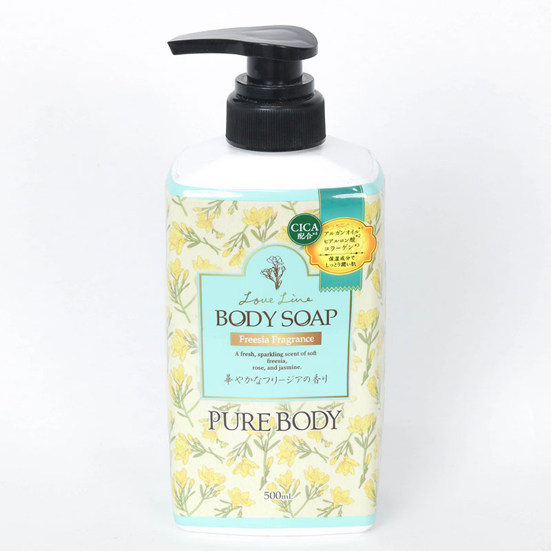 Sữa tắm Nhật Bản Love Line hương hoa lan 500ml, Dưỡng ẩm da mềm mại thương hiệu MITSUEI