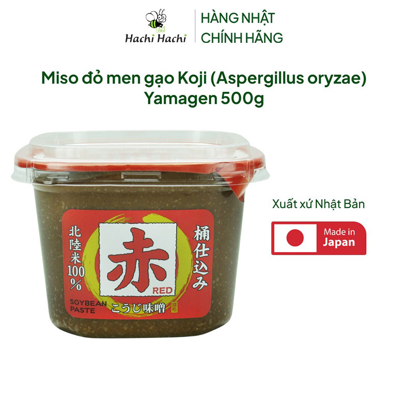 Miso đỏ men gạo Koji (Aspergillus oryzae) Yamagen 500g thương hiệu YAMAGEN JOUZOU