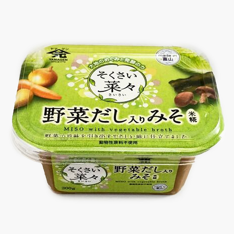 Miso dashi rau củ trộn sẵn giảm muối, không chứa bột ngọt Yamagen 300g thương hiệu YAMAGEN JOUZOU