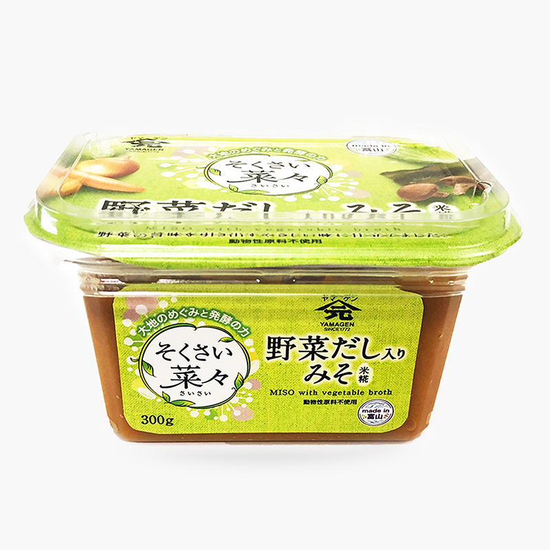 Miso dashi rau củ trộn sẵn giảm muối, không chứa bột ngọt Yamagen 300g