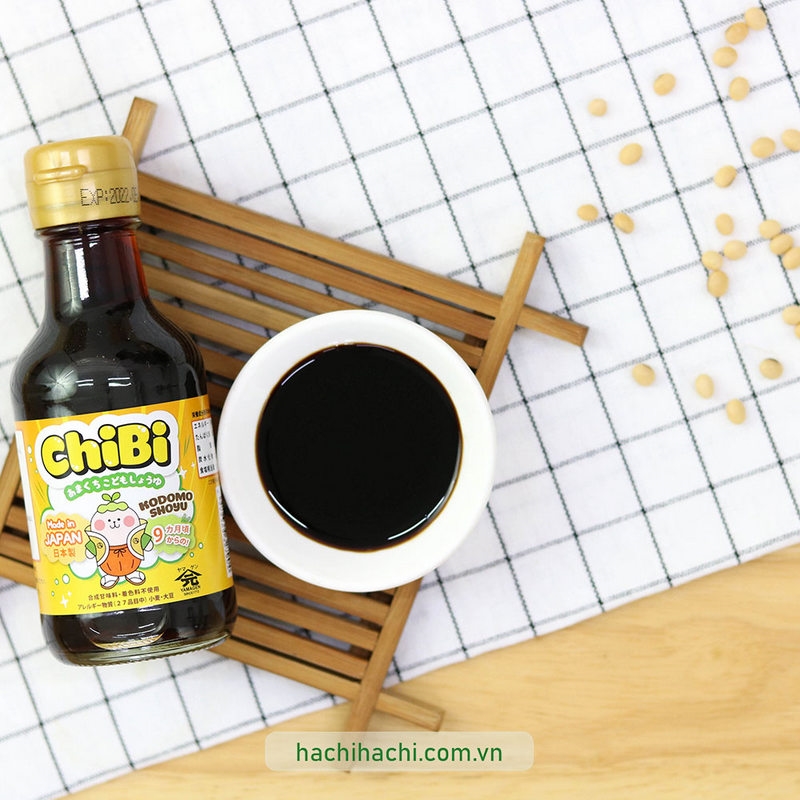 Nước tương Chibi Nhật Bản cho bé 150ml (giảm muối) thương hiệu CHIBI