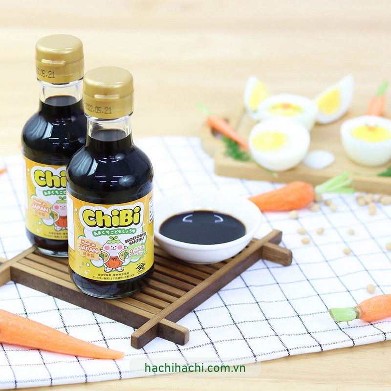 Nước tương Chibi Nhật Bản cho bé 150ml (giảm muối) thương hiệu CHIBI