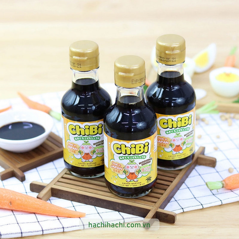 Nước tương Chibi Nhật Bản cho bé 150ml (giảm muối) thương hiệu CHIBI