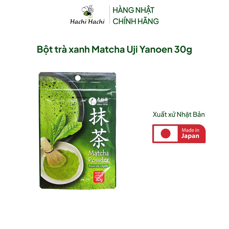 Bột trà xanh Matcha Uji Yanoen 30g thương hiệu YANOEN