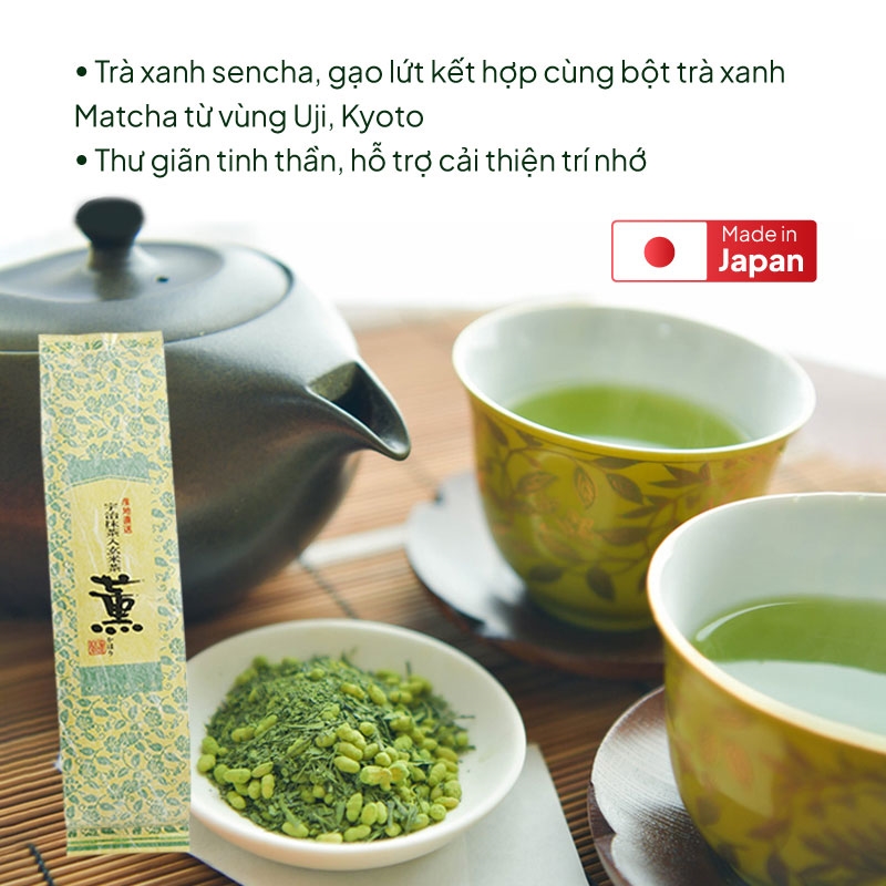 Trà gạo lứt Matcha Uji 200g thương hiệu YANOEN