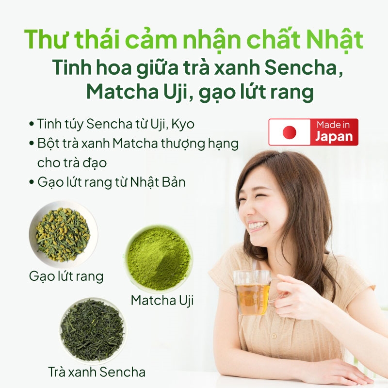 Trà gạo lứt Matcha Uji 200g thương hiệu YANOEN