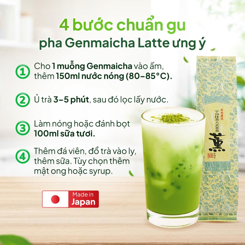 Trà gạo lứt Matcha Uji 200g thương hiệu YANOEN