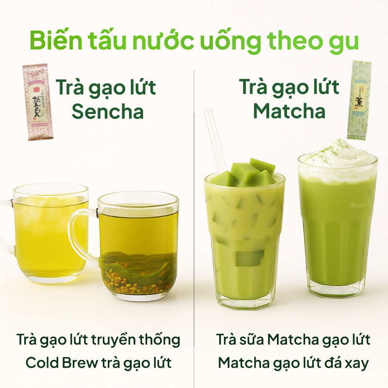 Trà gạo lứt Matcha Uji 200g thương hiệu YANOEN