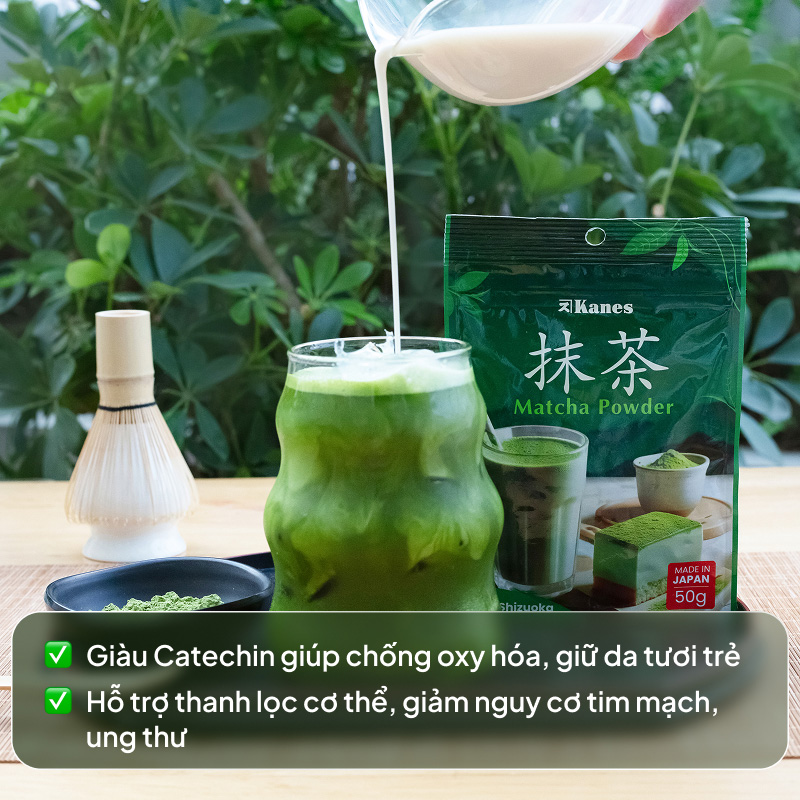Bột trà xanh Matcha Nhật Bản Kanes Nhật Bản 50g thương hiệu KANES SEICHA