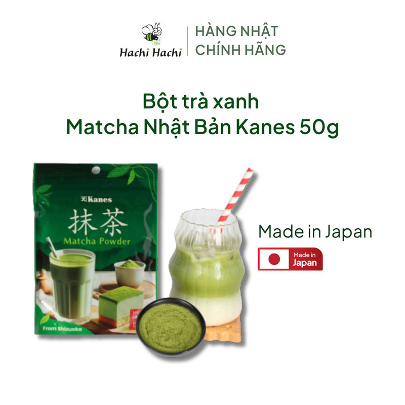 Bột trà xanh Matcha Nhật Bản Kanes Nhật Bản 50g thương hiệu KANES SEICHA