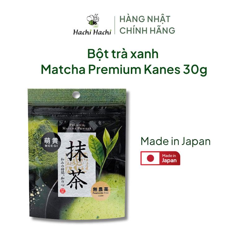 Bột trà xanh Matcha Premium Kanes Nhật Bản 30g thương hiệu KANES SEICHA
