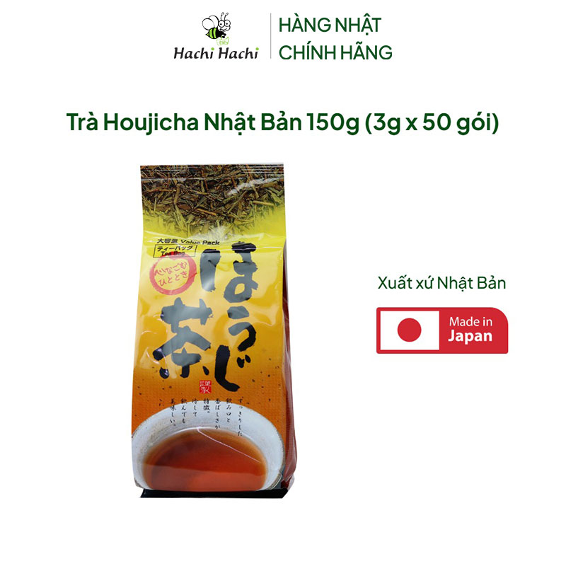 Trà Houjicha Nhật Bản 150g (3g x 50 gói) thương hiệu KANES SEICHA