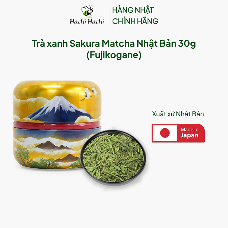 Trà xanh Sakura Matcha Nhật Bản 30g (Fujikogane) thương hiệu KANES SEICHA