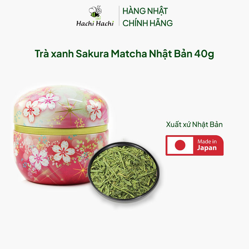 Trà xanh Sakura Matcha Nhật Bản 40g  thương hiệu KANES SEICHA