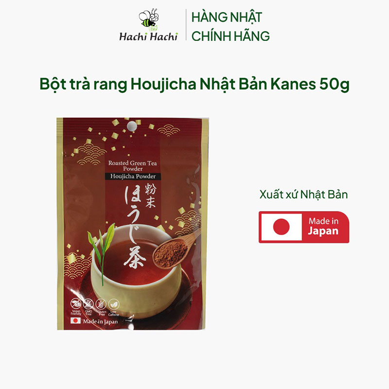 Bột trà rang Houjicha Nhật Bản Kanes 50g thương hiệu KANES SEICHA