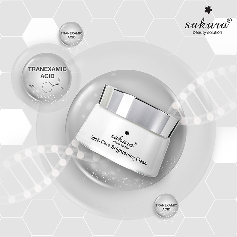 Kem dưỡng trắng và mờ thâm nám Sakura Spots Care Brightening Cream 45g thương hiệu 