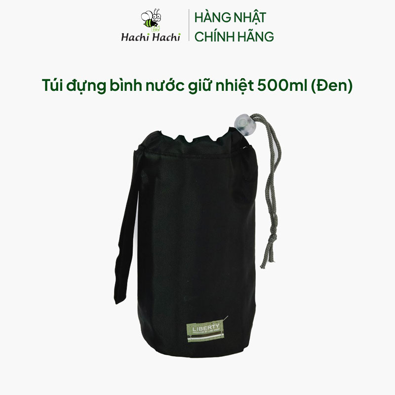 Túi đựng bình nước giữ nhiệt 500ml (Đen) thương hiệu NAKANO