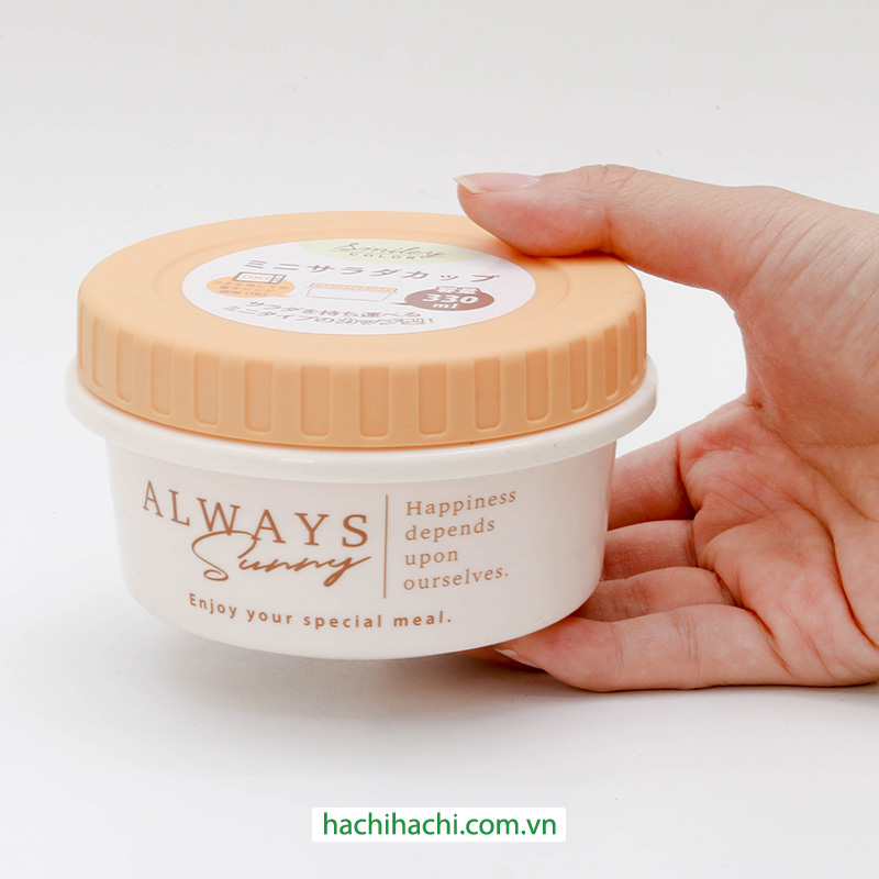 Hộp nhựa đựng thực phẩm 330ml, dùng được lò vi sóng (Nhiều mẫu)-Giao mẫu ngẫu nhiên thương hiệu NAKANO