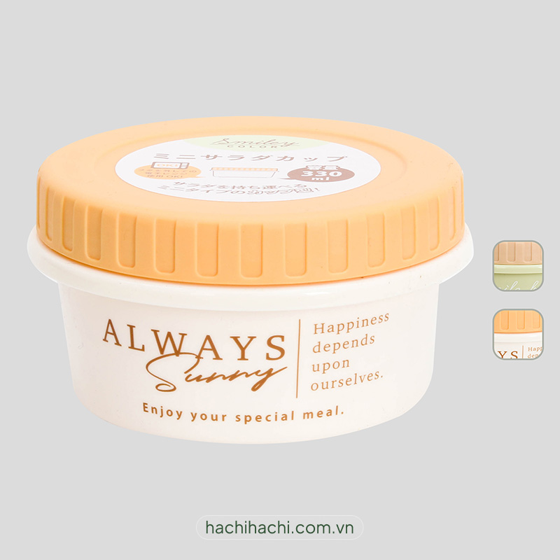 Hộp nhựa đựng thực phẩm 330ml, dùng được lò vi sóng (Nhiều mẫu)-Giao mẫu ngẫu nhiên
