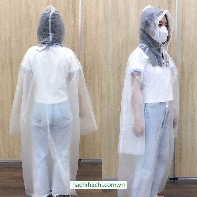 Áo mưa đơn 1 người cài nút cỡ dài size XL 120cm thương hiệu SEIWAPRO