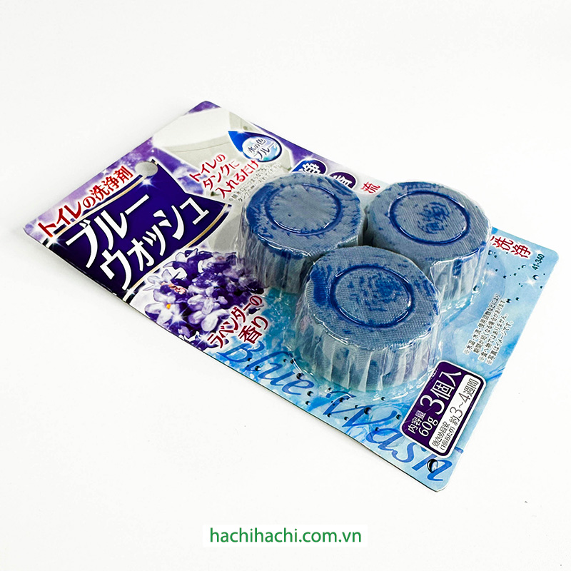 Viên thả bồn cầu khử mùi hương Lavender 60gx3 viên thương hiệu SEIWAPRO