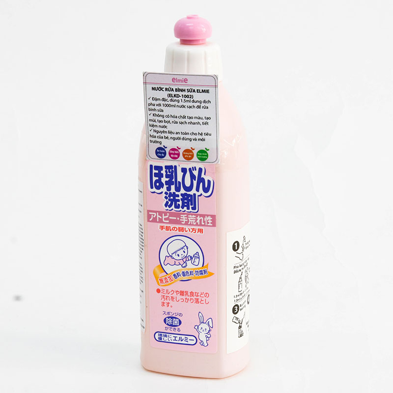 Nước rửa bình sữa Elmie 300ml (ELKD-1002) thương hiệu ELMIE