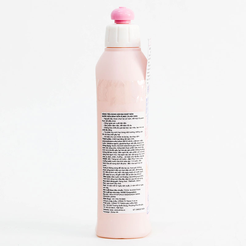 Nước rửa bình sữa Elmie 300ml (ELKD-1002) thương hiệu ELMIE